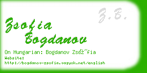 zsofia bogdanov business card